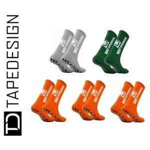 TAPE DESIGN (5) Soccer Socks Round Silicone Suction Cup Grip Anti Slip/ Football